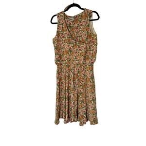 Papell Boutique Woman's Silk Dress With Belt Size 14